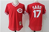 Cincinnati Reds #17 Chris Sabo Red Cooperstown Collection Mesh Batting Practice Jersey,baseball caps,new era cap wholesale,wholesale hats